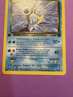 Pokemon Team Rocket Dark Blastoise 1st Edition 20/82 2000 NON HOLO LP - Image 3
