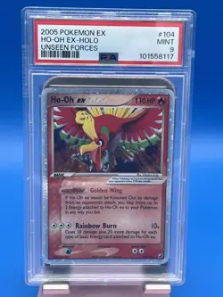 Pokemon Ho-oh EX #104 EX Unseen Forces PSA 9 Gem Mint - Image 1