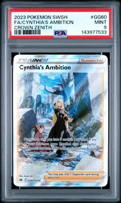 (PSA 9) Pokemon: Crown Zenith – Cynthia's Ambition #GG60 [Full Art] - Image 1