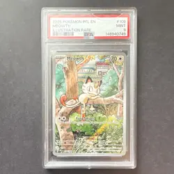 Pokemon TCG Meowth 106/094 Me02: Phantasmal Flames Holo Illustration Rare 70HP - Image 1