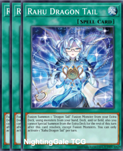 Yugioh! 3x Rahu Dracotail Justice Hunters JUSH-EN009 - Image 1