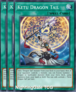 Yugioh! 3x Ketu Dracotail Justice Hunters JUSH-EN008 - Image 1