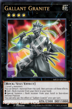 Yugioh! Mega Tins 2025 1x UR Gallant Granite - Image 1