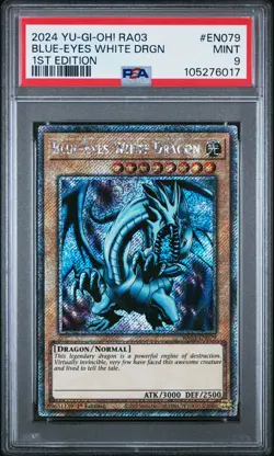 2024 YU-GI-OH! RA03-QUARTER CENTURY BONANZA 1ST ED BLUE-EYES WHITE DRAGON PSA 9 - Image 1