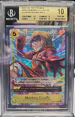 MONKEY.D.LUFFY OP07-109 ILLUSTRATION BOX 3 2025 One Piece Promos BGS 10 PRISTINE - Image 1