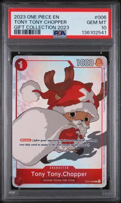 2023 ONE PIECE GIFT COLL 2023 #006 TONY TONY CHOPPER PSA 10 - Image 1