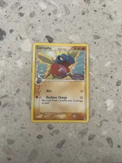 Carvanha 61/110 EX Holon Phantoms Stamped Reverse Holo Pokemon Card NM - Image 1
