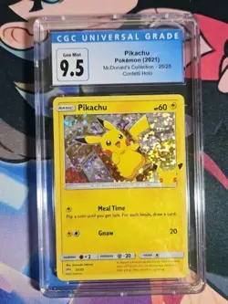 2021 Pokemon McDonald's Collection #25 Pikachu Confetti Holo CGC 9.5 Gem MINT - Image 1