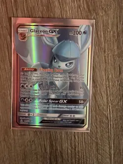 Pokemon Glaceon GX Full Art Ultra Prism Holo 141/156 200 HP Ultra Rare Card - Image 1