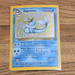 Pokemon Card - Vaporeon Jungle 12/64 Holo Unlimited Holo Rare - Image 1