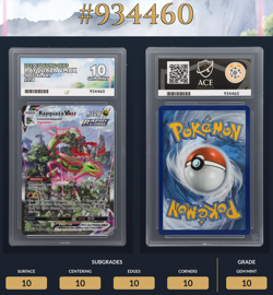 Ace 10 Rayquaza VMAX Evolving Skies 218/203 Pokemon Card PERFECT SUB-GRADES - Image 3
