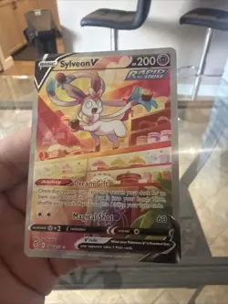 Pokemon Sylveon v Alt Art TCG Card 184/203 Evolving Skies Ultra Rare NM/M - Image 5