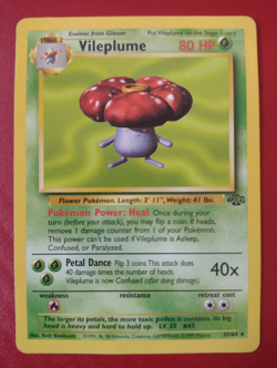 Pokemon TCG Vileplume Card 31/64 Rare Jungle Set WOTC Non Holo - Image 1