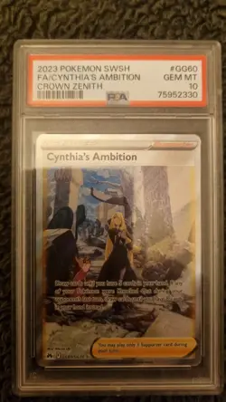 Pokemon TCG Crown Zenith GG60/GG70 Cynthia's Ambition PSA 10 Gem Mint Card UK - Image 1