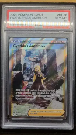 Pokemon TCG Crown Zenith GG60/GG70 Cynthia's Ambition PSA 10 Gem Mint Card UK - Image 2