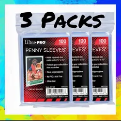 New 3 x Pack 300 Ultra Pro Card Penny Sleeves - Image 1