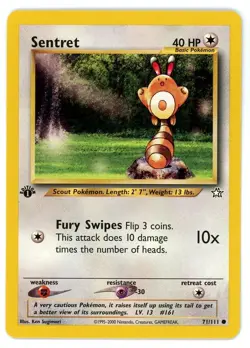 Sentret 1st Edition Neo Genesis 71/111 Vintage Pokemon Card - Image 1