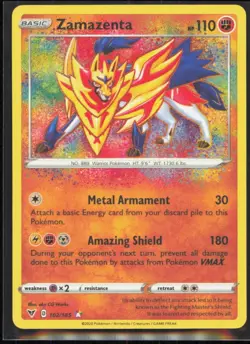 Zamazenta Amazing Rare SWSH04: Vivid Voltage #102/185 [Near Mint] Pokemon TCG - Image 1