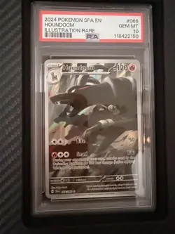 Pokemon 2024 Shrouded Fable Houndoom Illustration Rare Holo Card #066/064 PSA 10 - Image 1