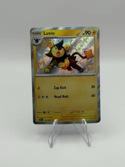 Luxio 136/091 SV: Paldean Fates Baby Shiny Rare Holo Pokemon Card NM - Image 1