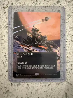 Magic the Gathering EOS. Petrified Field (Borderless) Non-Foil Mythic NM #77 - Image 1