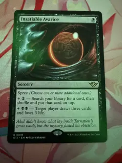 MTG - Insatiable Avarice - Outlaws of Thunder Junction - NM Rare #91 Non Foil - Image 1