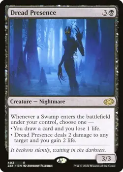 NM Dread Presence, MTG, Jumpstart 2022, Magic the Gathering, 403 - Image 1