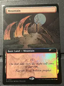 Mtg Secret Lair — Mountain 1367 FOIL— NM - Image 1