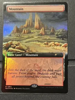 Mtg Secret Lair — Mountain 1364 FOIL— NM - Image 1