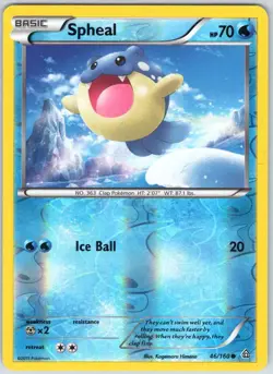 Spheal 46/160 Common Primal Clash Pokemon Reverse Holo NM - Image 1