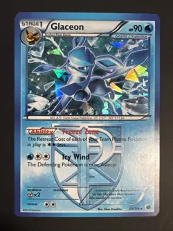 Pokemon TCG Glaceon Plasma Freeze 23/116 Unlimited Cracked Ice Holo Rare LP/NM - Image 1