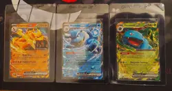 Charizard EX 6/165 & Venusaur EX 3/165 & Blastoise EX 9/165 151 Pokemon TCG NM - Image 1