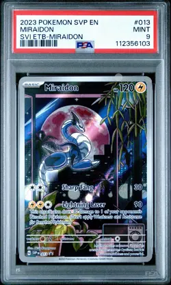 2023 Pokemon Scarlet & Violet Promo Cards Holo Miraidon #013 PSA 9 - Image 1