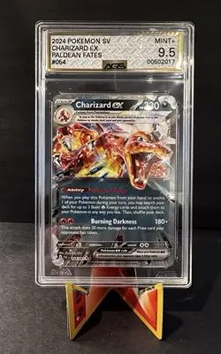 Pokemon Charizard ex SV: Paldean Fates Holo 054/091 AGS 9.5 - Image 1