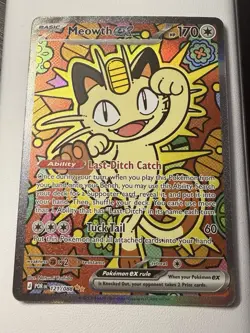 Pokemon TCG Meowth ex 121/088 Special Illustration Rare Perfect Order SIR - Image 1