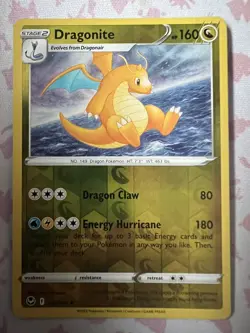 Pokemon TCG Dragonite Silver Tempest 131/195 Reverse Holo Holo Rare - Image 1