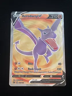Pokemon TCG Aerodactyl V Full Art 179/196 Lost Origin Ultra Rare Near Mint - Image 1