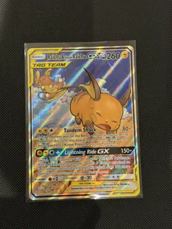 Pokemon EN Tag Team Raichu & Alolan Raichu GX 221/236 NM-Mint - Image 1