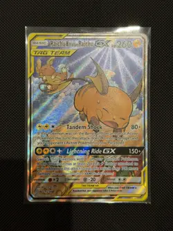 Pokemon EN Tag Team Raichu & Alolan Raichu GX 221/236 NM-Mint - Image 2