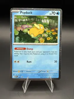 Pokemon TCG Psyduck MEP Black Star Promo #007 Cosmo Holo Mega Evolution - Image 1
