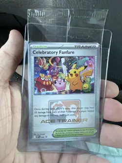 SEALED Pokemon Celebratory Fanfare Ace Trainer Promo 2025 English - Image 1