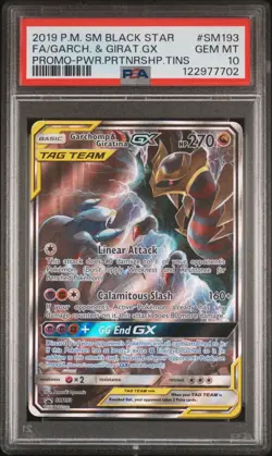 2019 POKEMON SM BLACK STAR PROMO #SM193 FULL ART/GARCHOMP & GIRATINA GX PSA 10 - Image 1