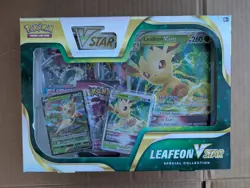 Pokemon TCG: Leafeon VStar Special Collection Box Sealed Evolving Skies Booster - Image 1