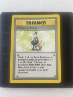 Pokemon TCG Base Set Rare Trainer Pokemon Trader 77/102 LP - Image 3