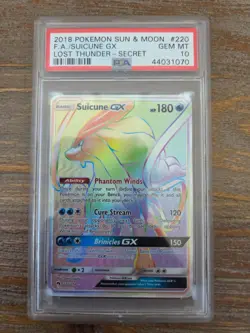 2018 Pokemon Sun & Moon Lost Thunder Suicune PSA 10 - suicunecollector - Image 1