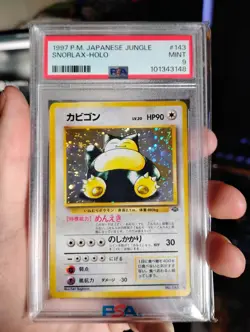 1997 Pokemon Jungle Snorlax Holo PSA 9 Japanese - Image 1