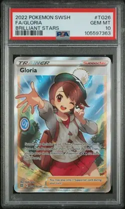 PSA 10 Gloria TG26 Full Art Trainer Pokemon English Sword Shield Brilliant Stars - Image 1