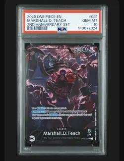 2025 One Piece Marshall D. Teach 2nd Anniversary Set EN! Psa 10's! - Image 3
