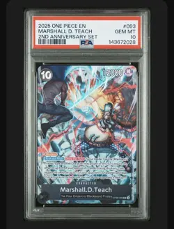 2025 One Piece Marshall D. Teach 2nd Anniversary Set EN! Psa 10's! - Image 4
