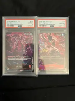 2025 One Piece Shanks 2nd Anniversary Set EN! Psa 10's! - Image 1
